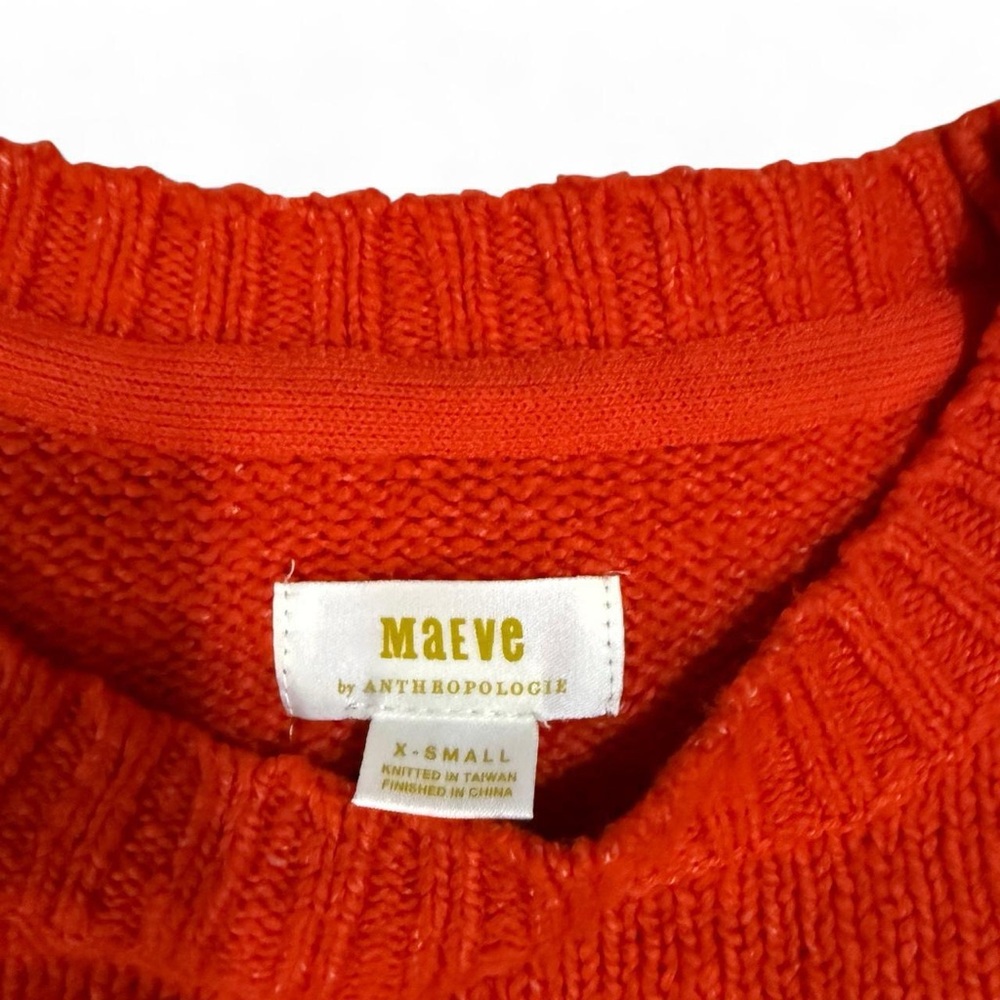 Maeve Anthropologie Bright Orange Sweater - Picture 3 of 4